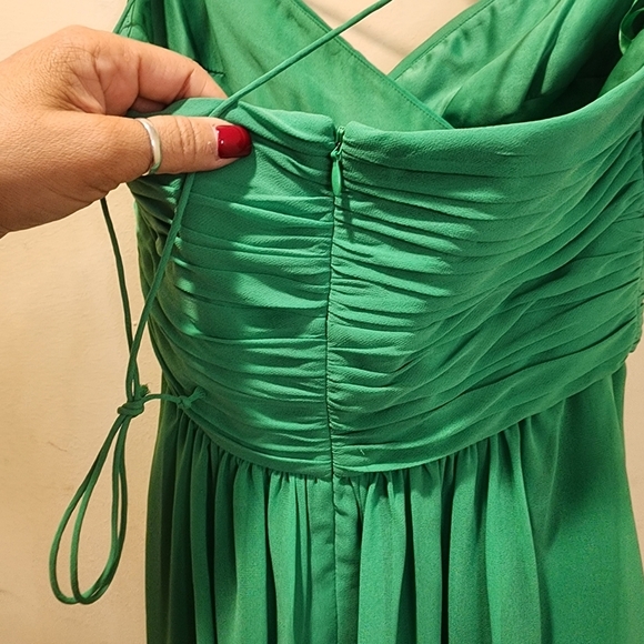 LAUREN By Ralph Lauren Evening Green Strappy  Cocktail Dress size 4 - Picture 7 of 10